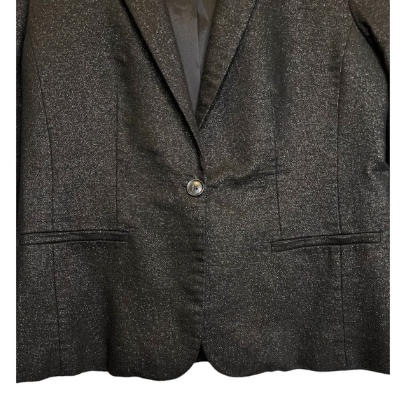 Banana Republic | Black Sparkly Wool/Viscose Blend Blazer Sz 6/Small - Picture 3 of 7